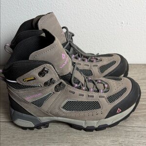 Vasque Women's Taupe and Pink Lace-Up Hiking Boots